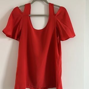 Claudie Pierlot 100% Silk Red Blouse | French Designer | M